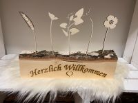 Aufsteller Holzblumen „Herzlich Willkommen“ Deko, Geschenk Bayern - Eschlkam Vorschau