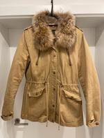 Übergangsjacke hellbraun/kamelbraun mit Kunstfellkragen Bayern - Hersbruck Vorschau