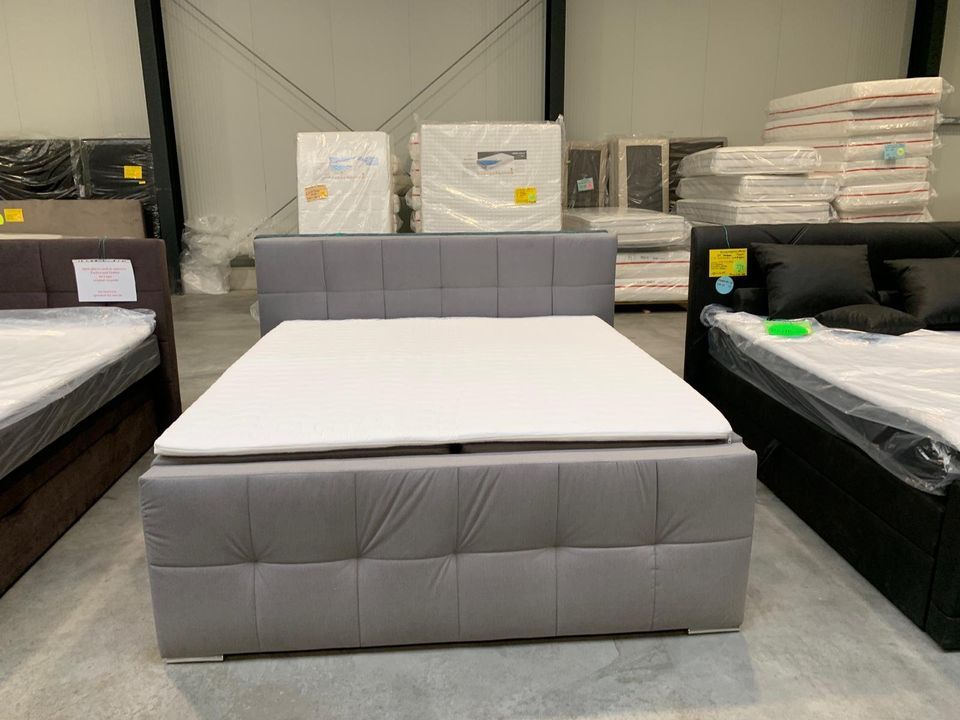 ⭐180x200 Boxspringbett mit 2x Bettkasten inkl. Topper und TFK-Wendematratzen H2/H3 - auch in anderen Stoffen und Farben auf Lager ● D&D Möbel⭐ in Hamm