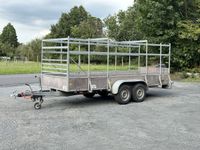 Gebraucht PKW-Anhänger Gerürstbau Anhänger 3000kg 450x150x150cm Nordrhein-Westfalen - Bocholt Vorschau