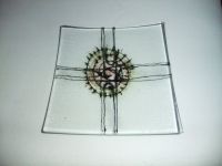 NEU, schöne, kleine Glasschale, 18x18 cm sign. aus kl. Manufaktur München - Trudering-Riem Vorschau