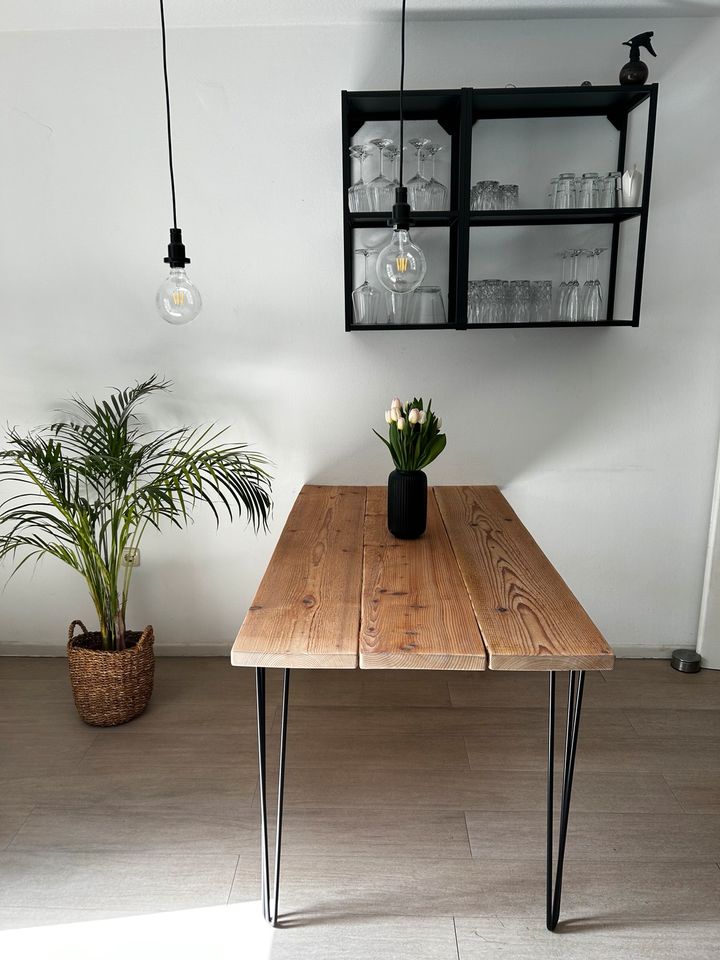 Esstisch, Tisch, Massiv, Hairpin, Bohlen, Holztisch 1,50mx80cm in Köln