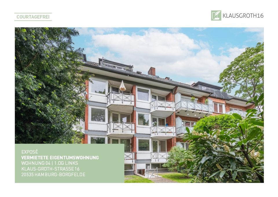 Vermietete Kapitalanlage mit Südbalkon / WE04 in Hamburg