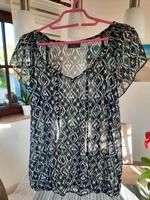 transparentes Shirt Größe M  Damen schwarz weiß Sachsen - Klingenthal Vorschau