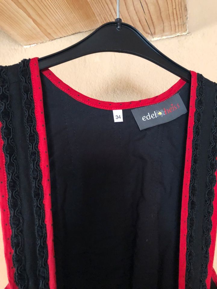 Dirndl edelheiss rot schwarz 34 in München