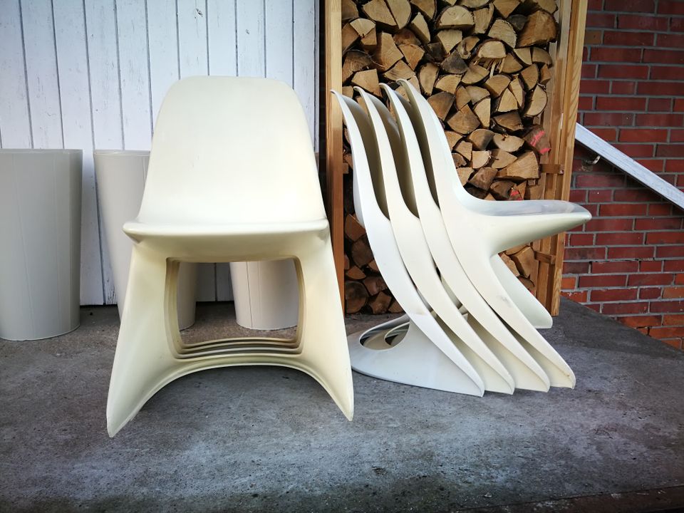 Casala Chair (4x) beige, Space Age, Design-Klassiker von A. Begge in Hamburg
