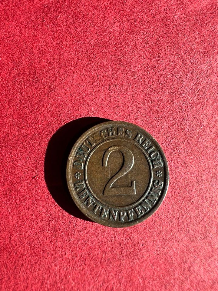 2 Reichspfennig 1924 D in Mücke