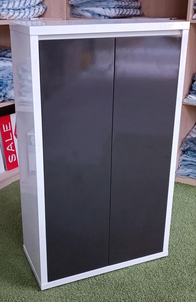 NEU Schuhschrank, 120x70 cm, hochglanz, weiß-grau in Rahden