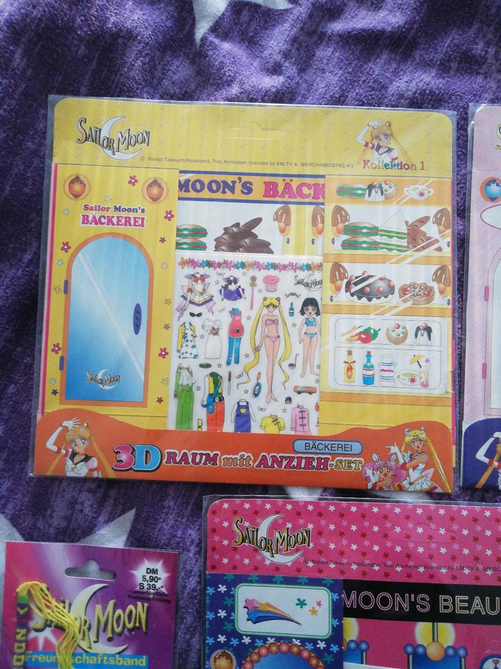 Manga 90er Sailor Moon 3D Sticker silver Pins Armband Fotoalbum in Gemünden a. Main