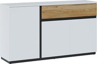 Kommode Sideboard Novena 155x40x87cm weiß schwarz Catania Eiche Rostock - Gross Klein Vorschau