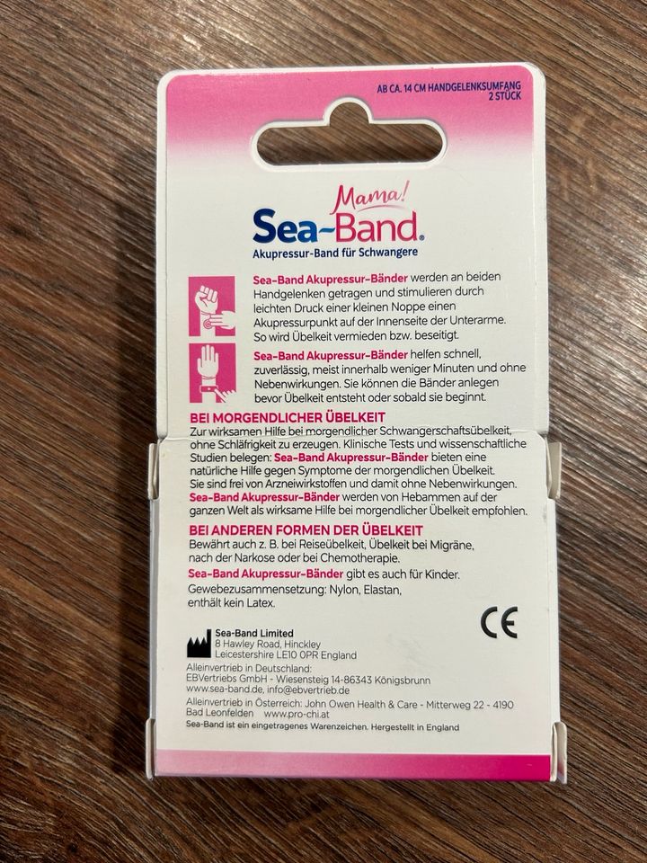 Sea Band Mama, Akupressurband, Armband gegen Übelkeit in Moorenweis