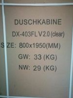 Echtglas Duschkabine 80x120cm mit MG Wanne weiß Hansestadt Demmin - Demmin Vorschau