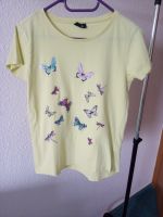 page by Takko - T-Shirt - gelb mit Schmetterlingsprint - Gr. 170 Niedersachsen - Bad Iburg Vorschau