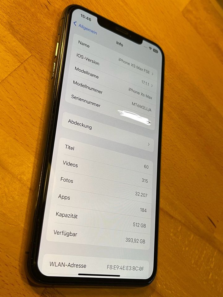 iPhone XS Max 512 GB Space grey in Rheinfelden (Baden)