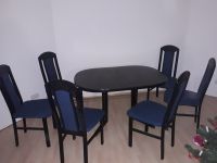 Tisch mit 6 Stühlen aus Holz, schwarz Hessen - Ober-Ramstadt Vorschau