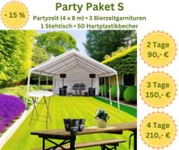 Zelt 4 x 8 m, Bierzeltgarnituren, Stehtische - Party Paket S Nordrhein-Westfalen - Delbrück Vorschau