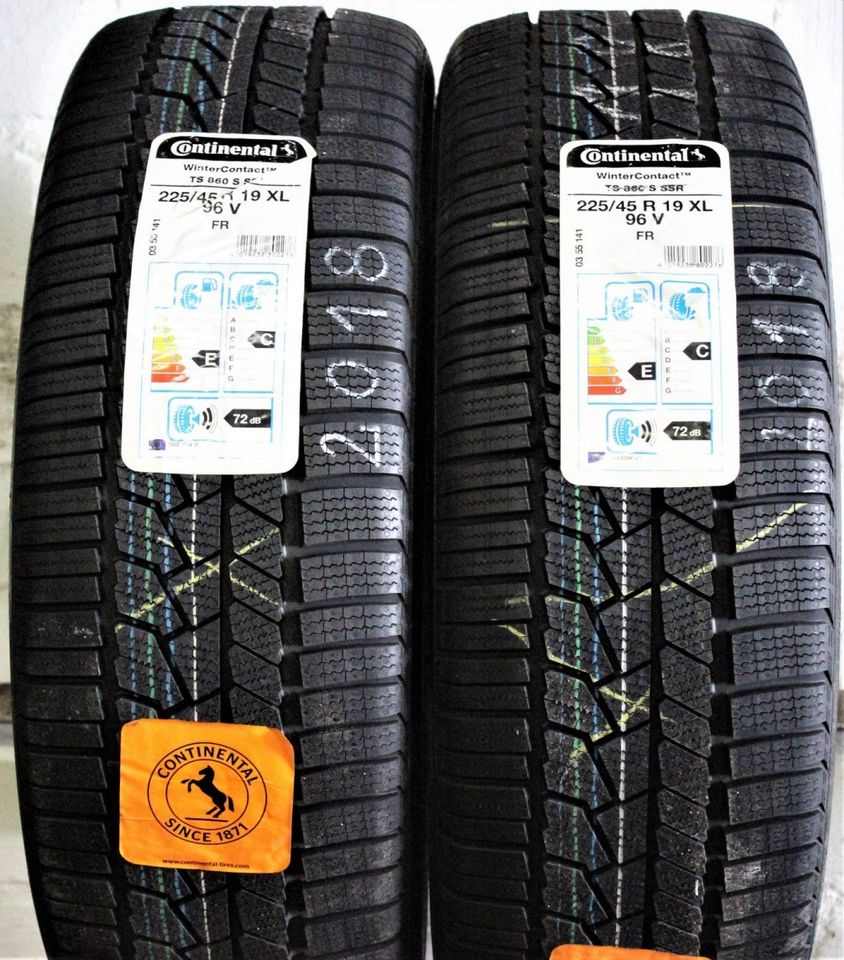 2x Winterreifen Continental WinterContact TS860 SSR 225/45 R19 96 in Kevelaer