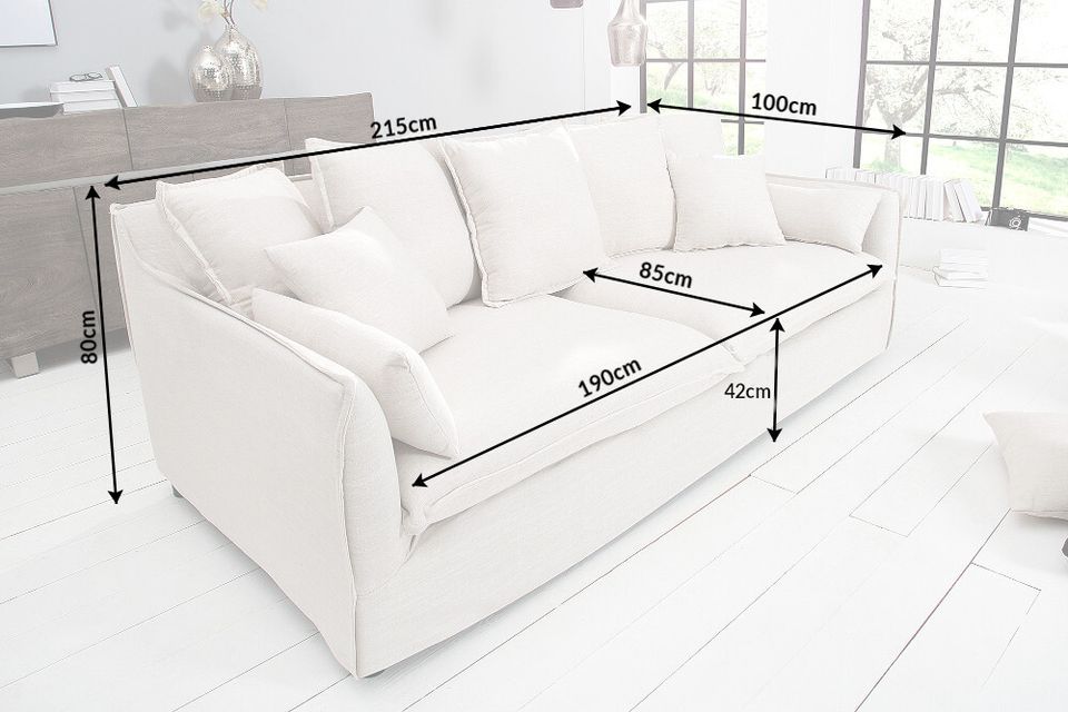 ⚡ !Aktionspreis! ⚡Großes 3er Sofa HEAVEN 200cm natur Couch Leinenstoff  abnehmbarer Bezug Hussensofa Riess-Ambiente in Hamburg Barmbek - Hamburg  Barmbek-Süd | eBay Kleinanzeigen ist jetzt Kleinanzeigen