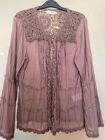 Cream, Bluse, Jacke, Tunika mit Häkelei Schleswig-Holstein - Wester-Ohrstedt Vorschau