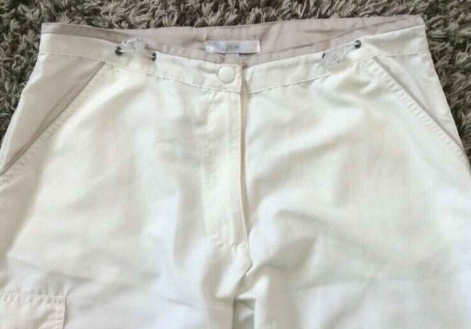 Sportliche TCM 3/4 Hose Bermuda Shorts Creme Gr. 38/40 in Rückersdorf