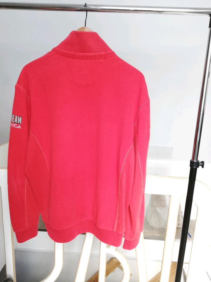 Jacke Strickjacke Sweatshirtjacke rot Engbers Größe L in Niederkassel