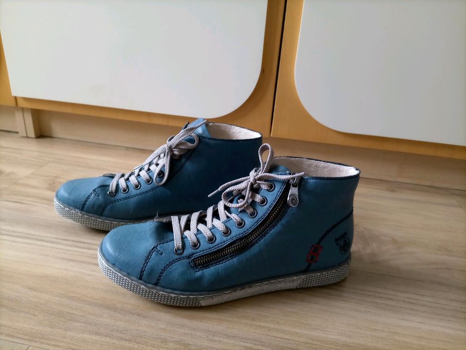 Rieker Schuh, blau, Gr 40 in Maintal