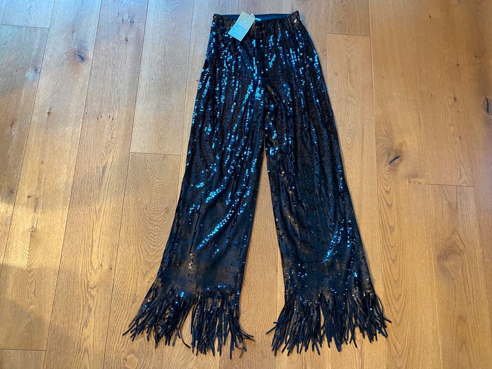 H&M Pailletten-Hose Fransen Party Karneval Silvester Premium NEU in Pulheim