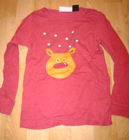 Weihnachten, Longsleeve, Langarmshirt rot mit Rentier, 122, x-mas Dresden - Pieschen Vorschau