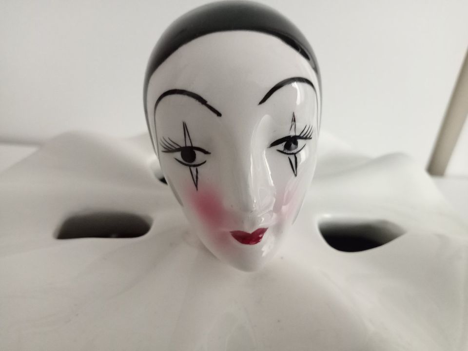 Pierrot Harlekin Porzellan Vintage Clown Zahnbürstenhalter RAR in Heidelberg