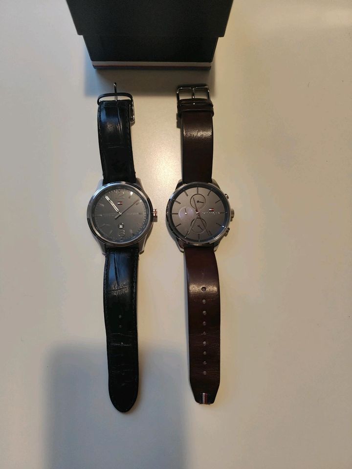 Tommy Hilfiger Uhren Watches Braun Schwarz Leder Armband Original in Leer (Ostfriesland)