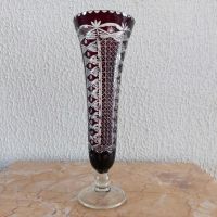 Bömische, Rubin Kristall Vase, 70 er Jahre Hessen - Nauheim Vorschau