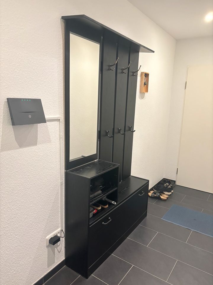 Garderobe mit Spiegel Eingangsbereich zweiteilig schwarz in Köln