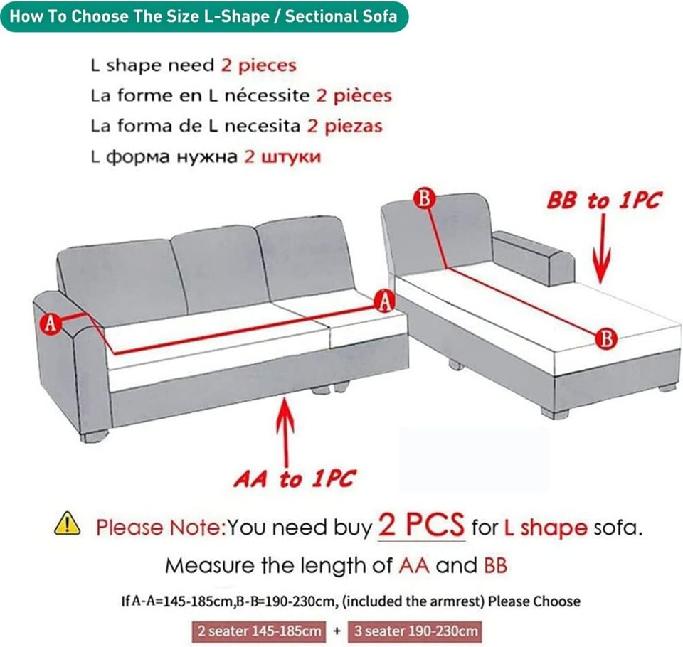 Sofabezug Ecksofa L Form Stretch Samt Sofa Überzug Universal Couc in Hagen