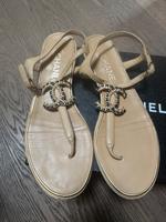 Chanel Sandale Baige gr 38 1/2 Hessen - Wiesbaden Vorschau