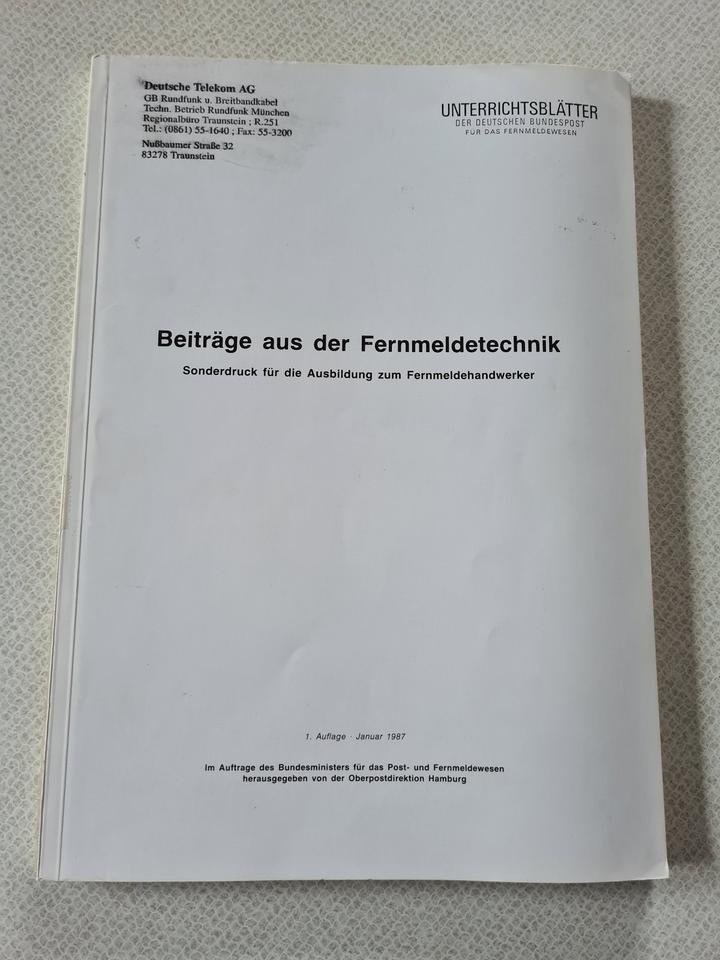 'Sonderdruck' - Unterrichtsblätter d. DBP - f.d. Fernmeldewesen in Altenmarkt