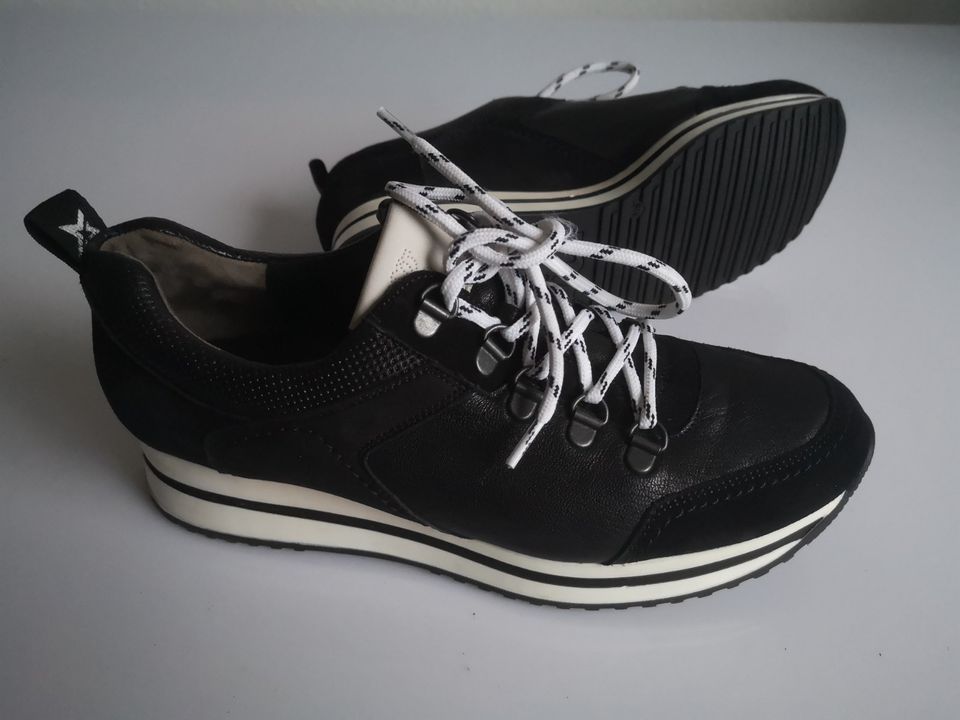 Damen Schuhe Sneaker PAUL GREEN Gr 38,5 UK 5,5 schwarz Leder in Duisburg