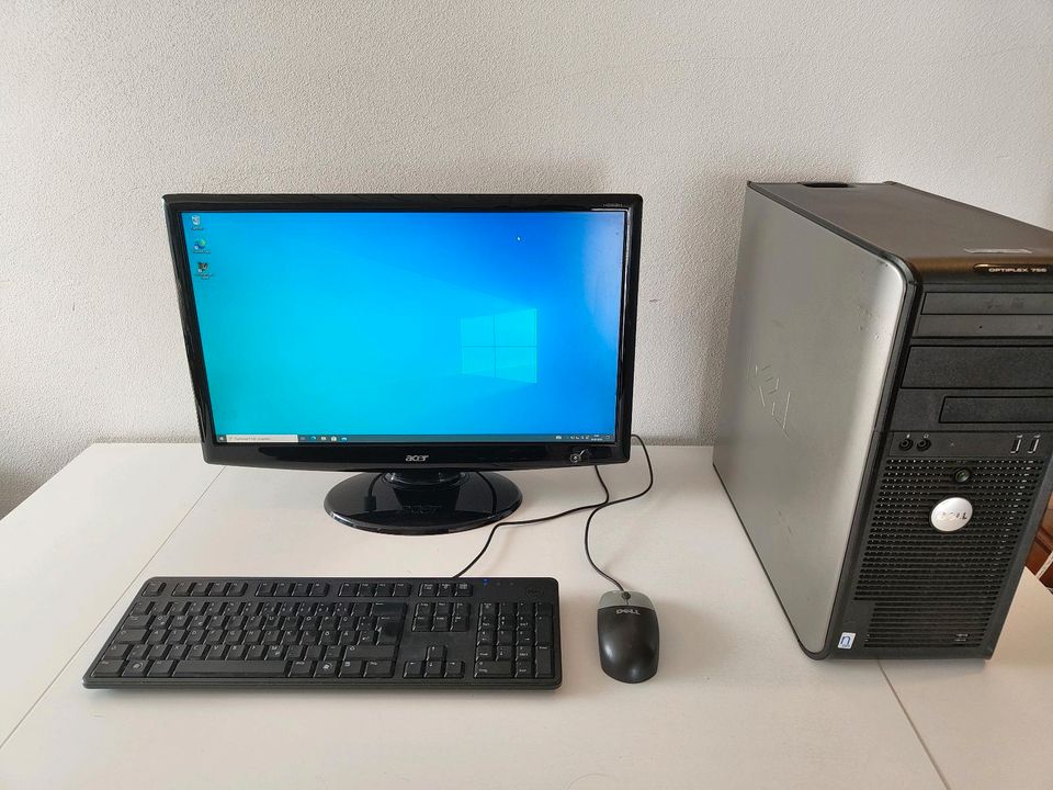 Windows 10 PC | Dell Optiplex 755 | 23" 1080p, 120GB SSD, 4GB RAM in Türkheim