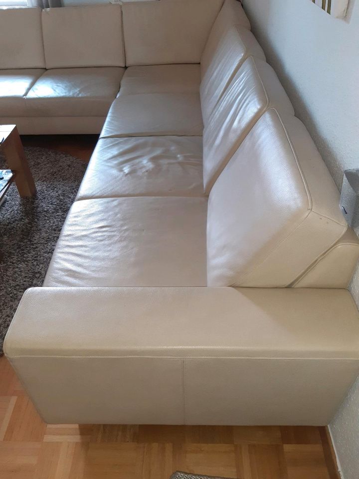 Große Leder Sofa Couch Sitzecke (3m x 3m) zu verkaufen in Hemmingen