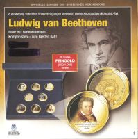 Ludwig van Beethoven, 8 aufwendige veredelte Sonderprägungen, Kom Niedersachsen - Bomlitz Vorschau