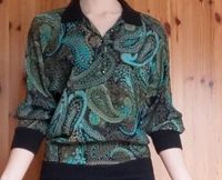 Bluse, Shirt Oberteil vintage schwarz blau grün paisley Köln - Mülheim Vorschau