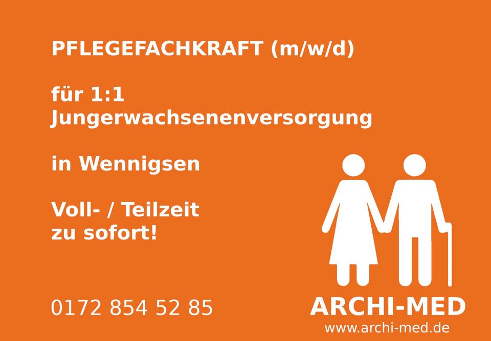 Pflegefachkraft (m/w/d) für 1:1 in Wennigsen! in Wennigsen