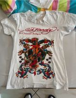 Weißes Ed-Hardy T-Shirt mit Muster Sachsen-Anhalt - Magdeburg Vorschau