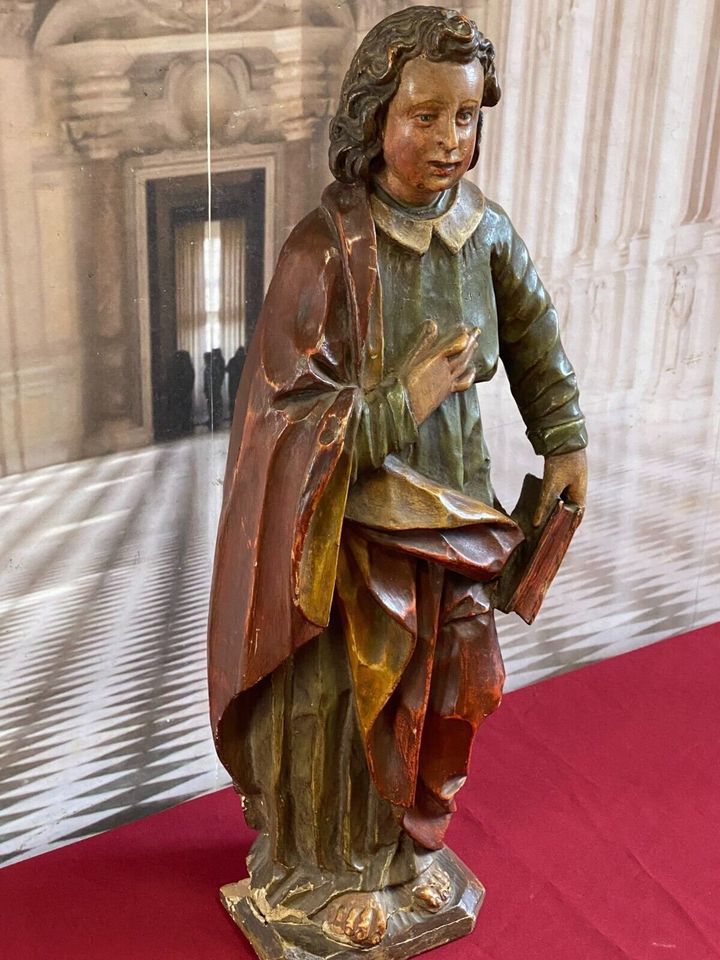 ANTIKE BAROCK HEILIGENFIGUR HOLZ GESCHNITZT GEFASST HEILIGER JOHANNES 17/18 JHDT - Versand kostenlos - Wir sind für Sie da lokal in 86830 Schwabmünchen oder online ARTHOME24 in Schwabmünchen