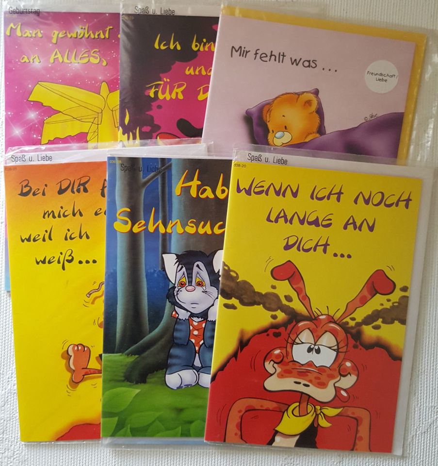 6 Grußkarten - Liebe - originalverpackt in Barth