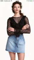 H&M Mesh Oberteil Top Bluse Volants Gr. S schwarz Neu mit Etikett Frankfurt am Main - Ostend Vorschau