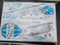 Wandtattoo WATERCOLOR FLYING SET • Flugzeug, Doppeldecker, Wolken Dresden - Gorbitz-Nord/Neu-Omsewitz Vorschau