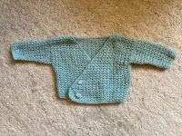 Selbst gestrickte Strickjacke Baby 62 hellblau handmade Sachsen-Anhalt - Halle Vorschau