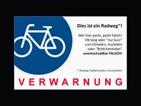 VERWARNUNG wegen Parkens auf dem Radweg - Dies ist ein Radweg! Innenstadt - Köln Altstadt Vorschau