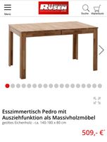 Esszimmertisch / Esstisch / Tisch mit Ausziehfunktion Duisburg - Duisburg-Mitte Vorschau