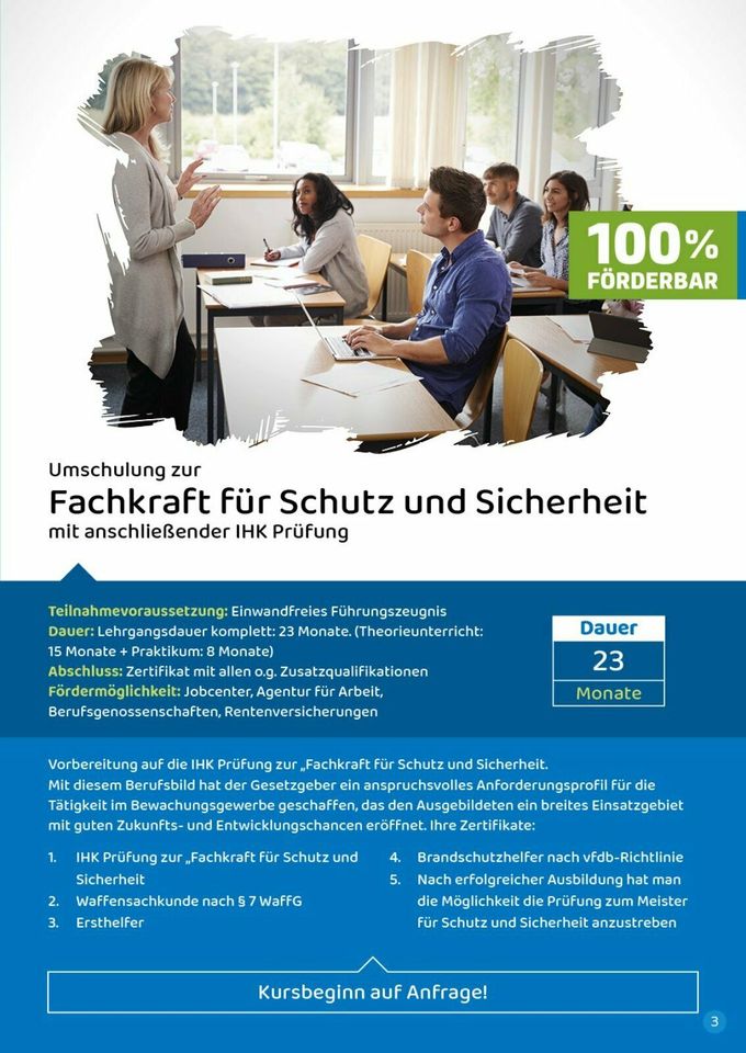 Umschulung zur Fachkraft für Schutz und Sicherheit in Köln